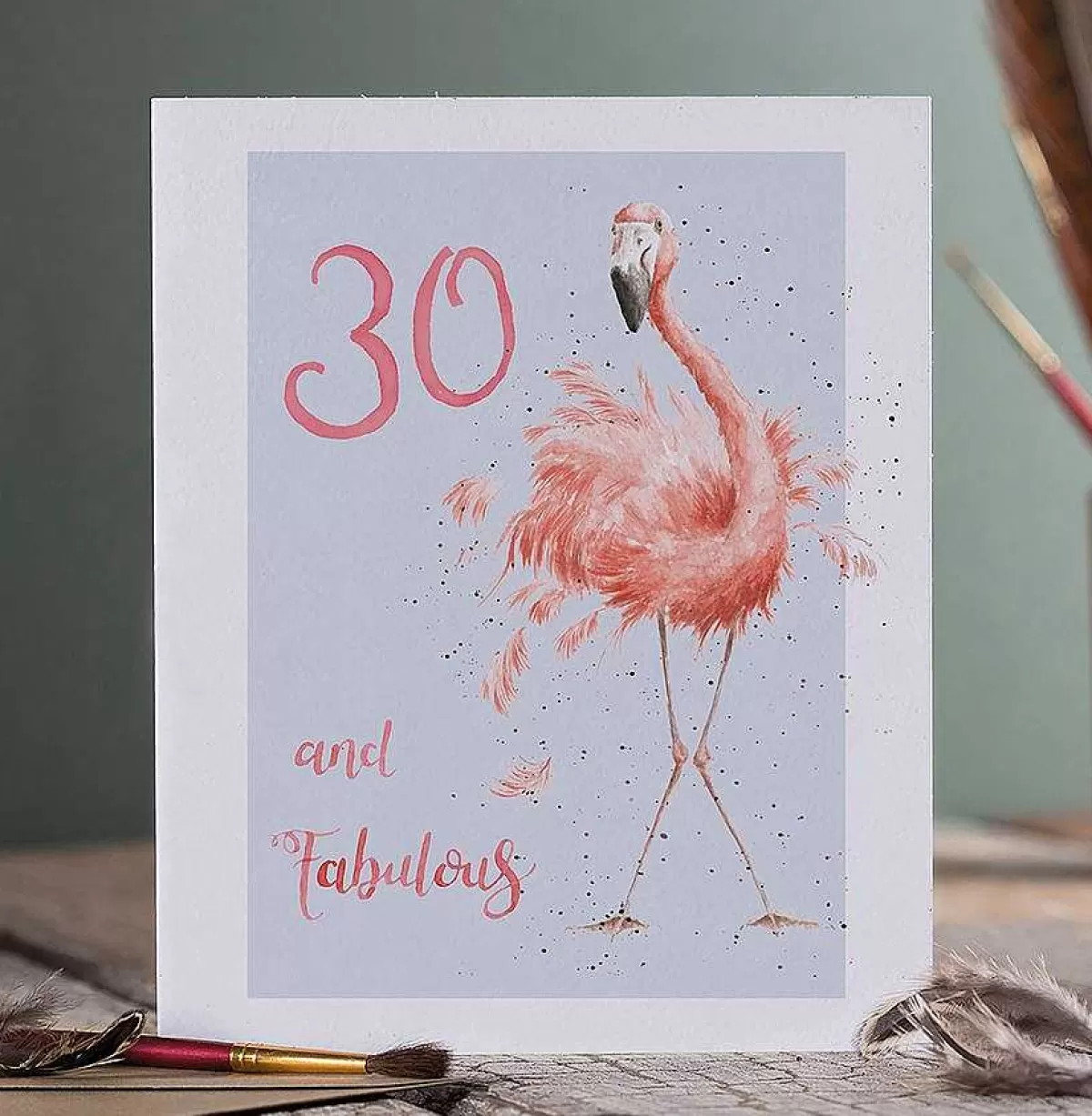 Party Animal Celebration>Wrendale Designs 30 And Fabulous' Flamingo Birthday Card