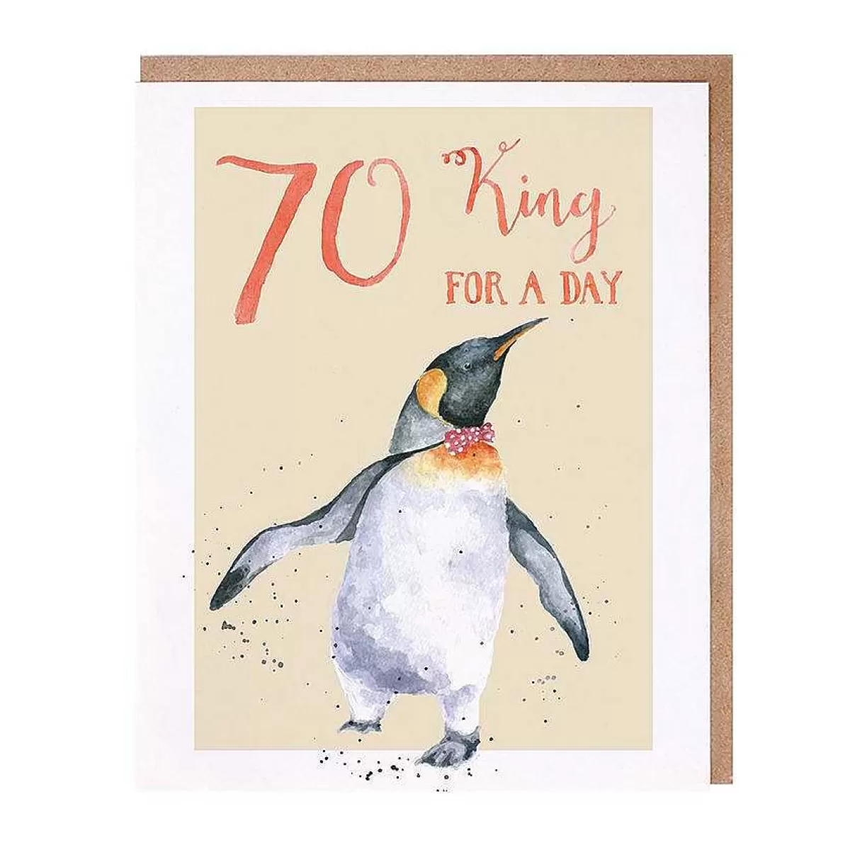 Party Animal Celebration>Wrendale Designs 70 King For A Day' Penguin Birthday Card