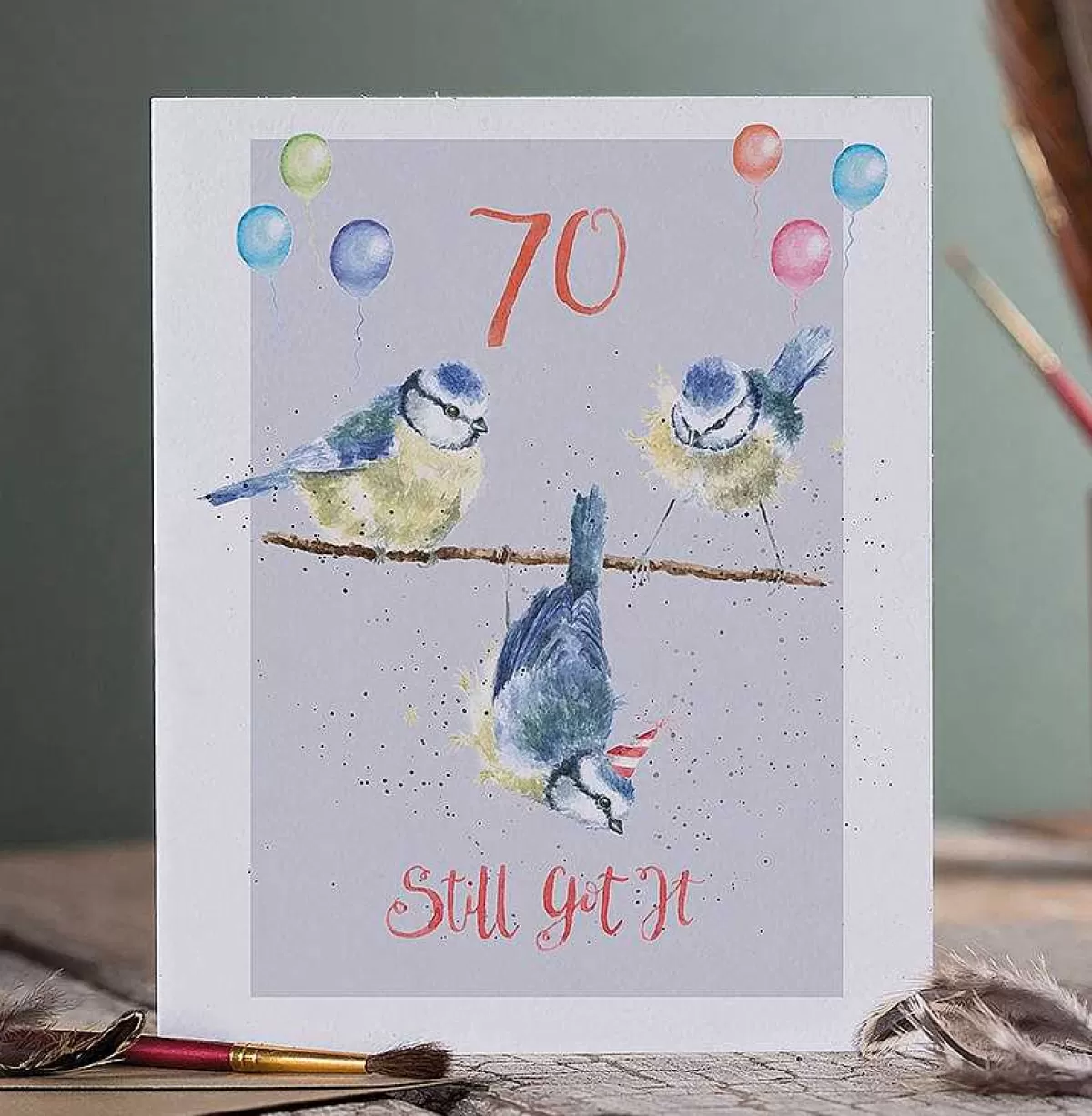 Party Animal Celebration>Wrendale Designs 70 Still Got It' Blue Tit Birthday Card