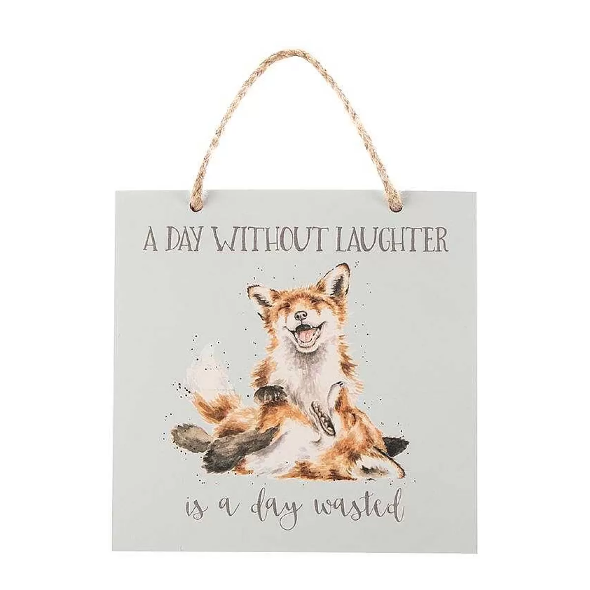 Mother'S Day>Wrendale Designs A Day Without Laughter' Fox Wooden Plaque