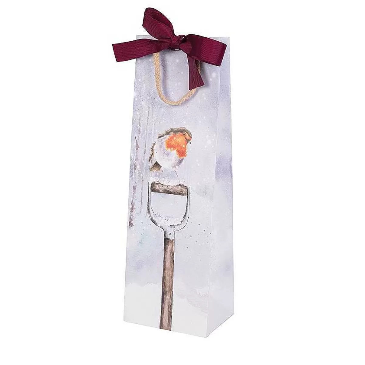 Gift Bags>Wrendale Designs A Little Red Robin' Robin Bottle Bag