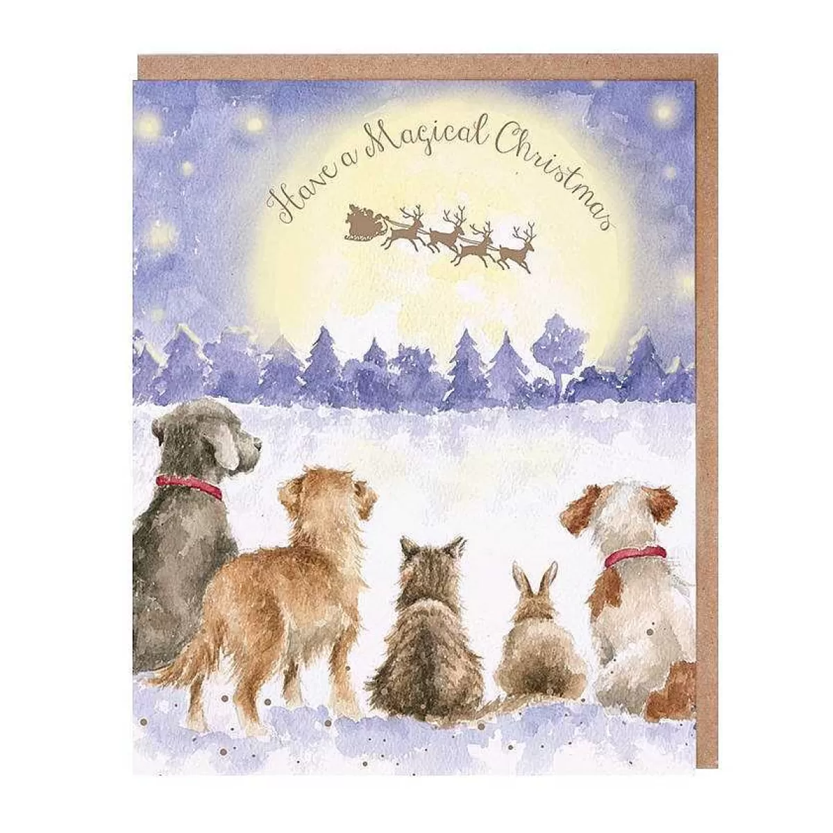 Single Christmas Cards>Wrendale Designs A Magical Christmas' Card