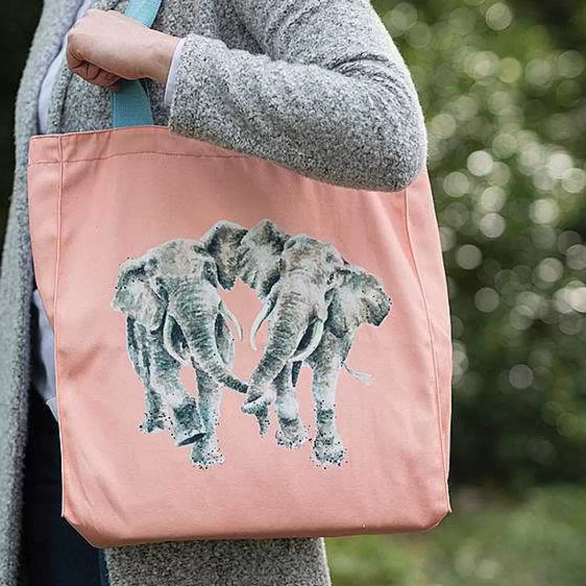 Canvas & Foldable Shopping Bags>Wrendale Designs Age Is Irrelephant' Elephant Canvas Bag