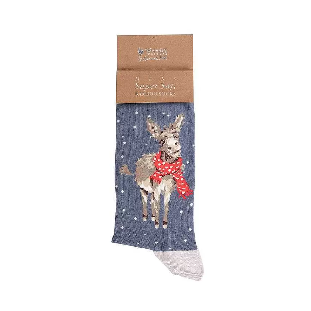 Socks>Wrendale Designs All Wrapped Up' Donkey Men'S Socks