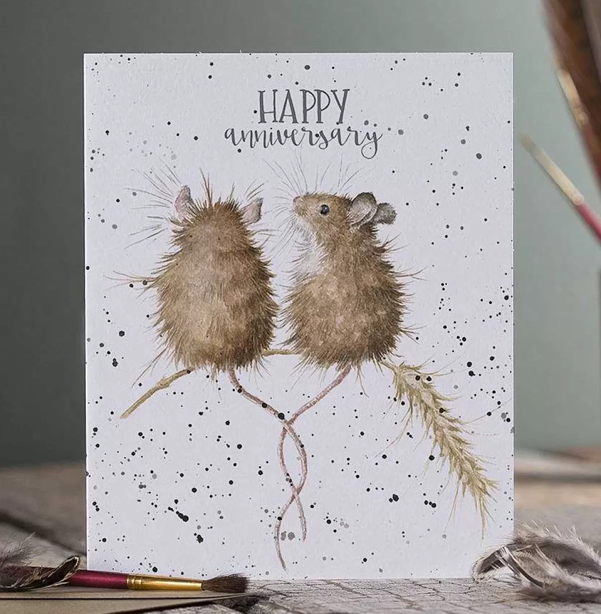 Anniversary>Wrendale Designs Anniversary Mice' Mouse Anniversary Card