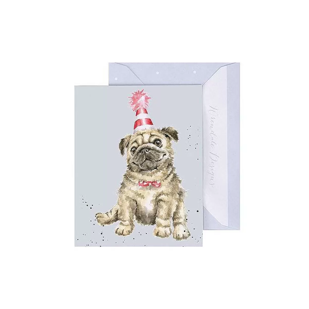 Gift Enclosure Cards>Wrendale Designs Another Wrinkle' Pug Enclosure Card