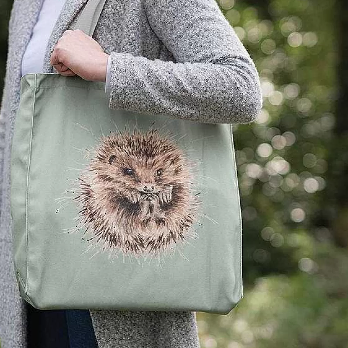 Canvas & Foldable Shopping Bags>Wrendale Designs Awakening' Hedgehog Canvas Bag