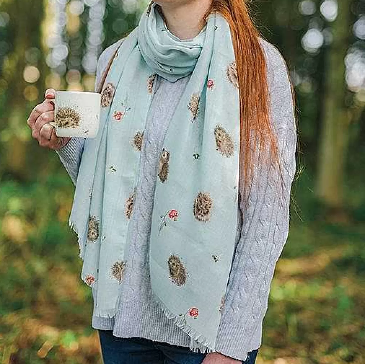 Scarves>Wrendale Designs Awakening' Hedgehog Scarf