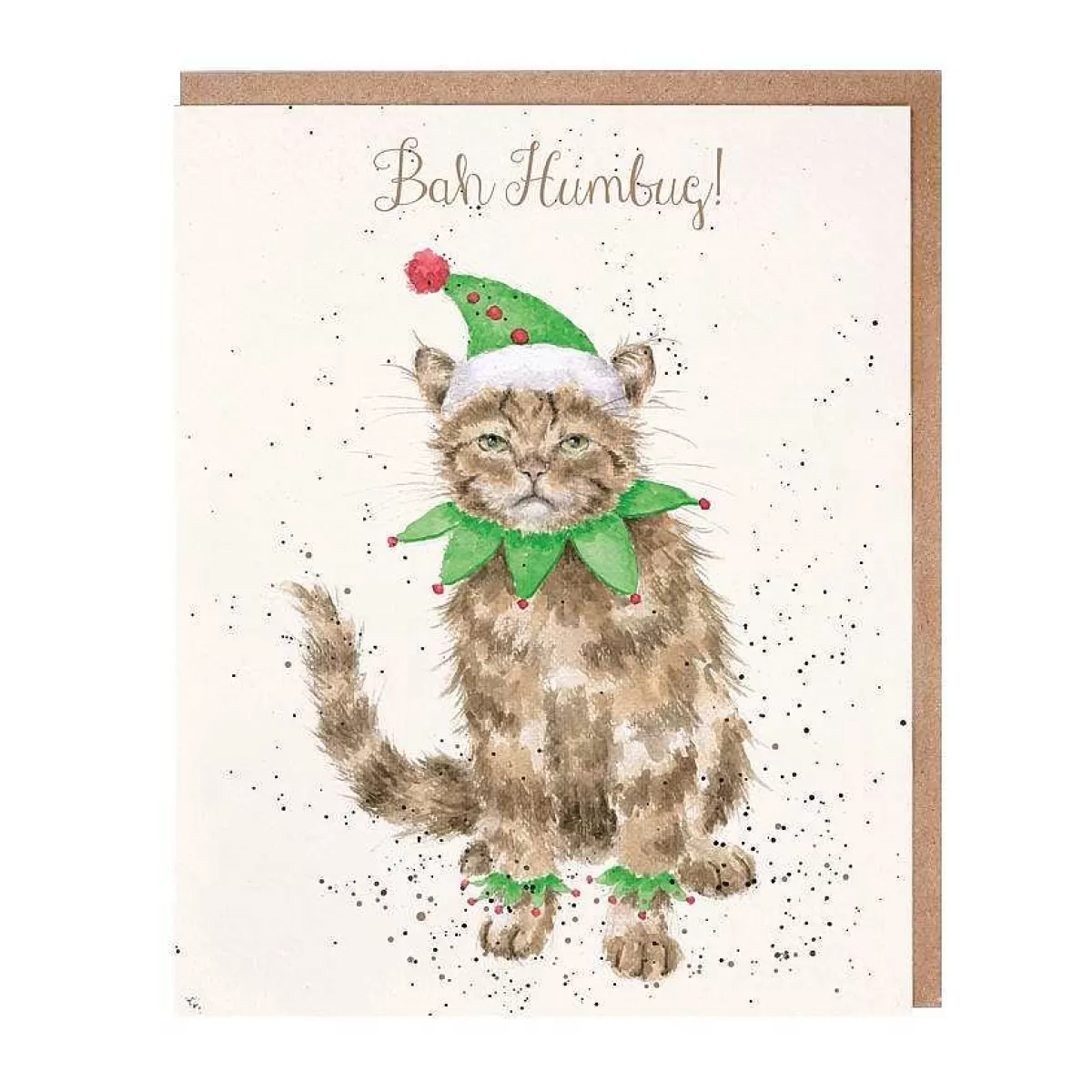 Single Christmas Cards>Wrendale Designs Bah Humbug!' Cat Card