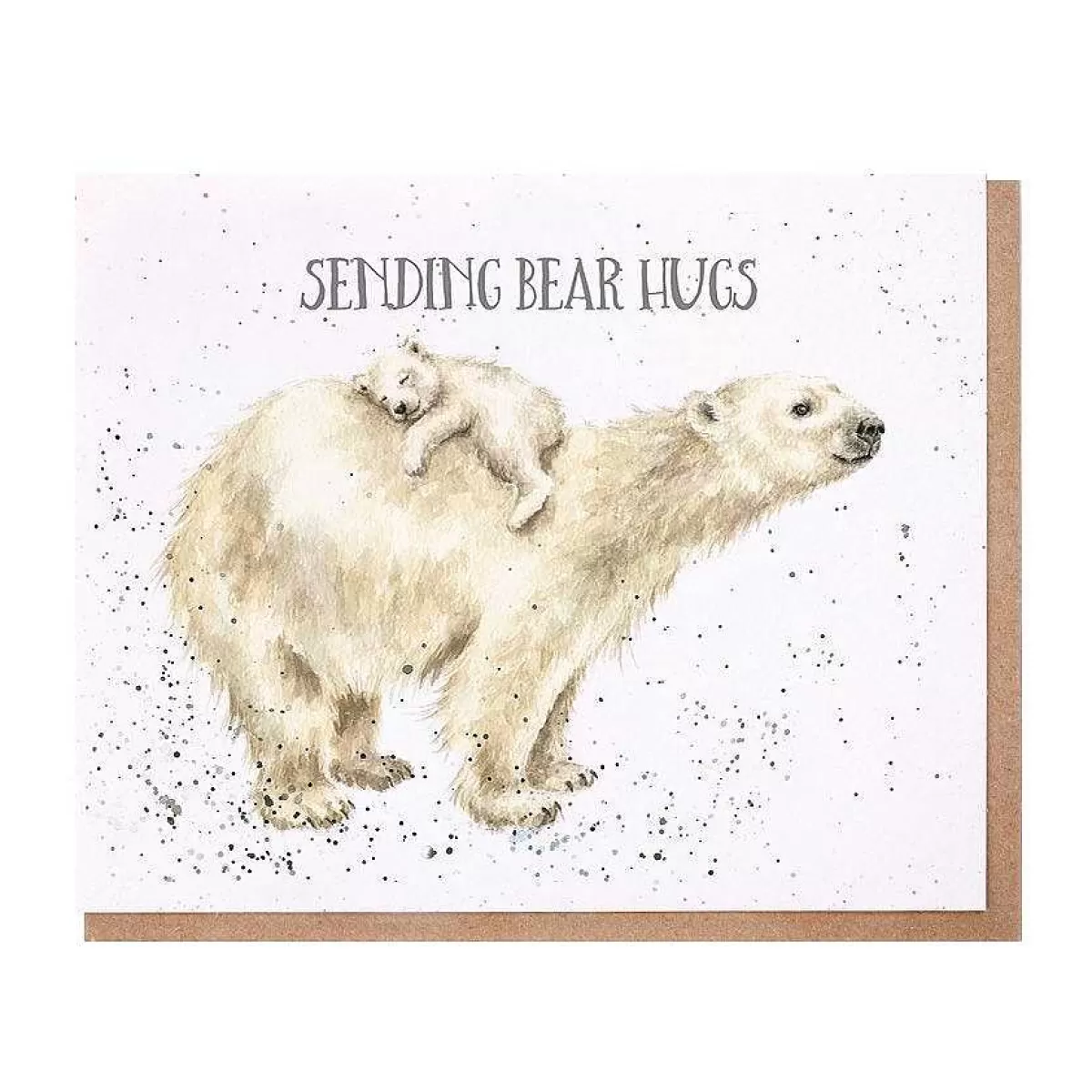 Just To Say>Wrendale Designs Bear Hug' Polar Bear Card