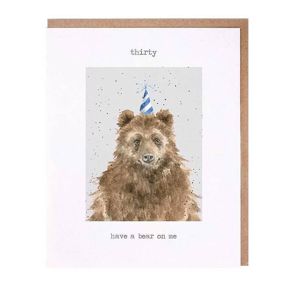 Age Cards>Wrendale Designs Bear On Me' Age 30 Birthday Card