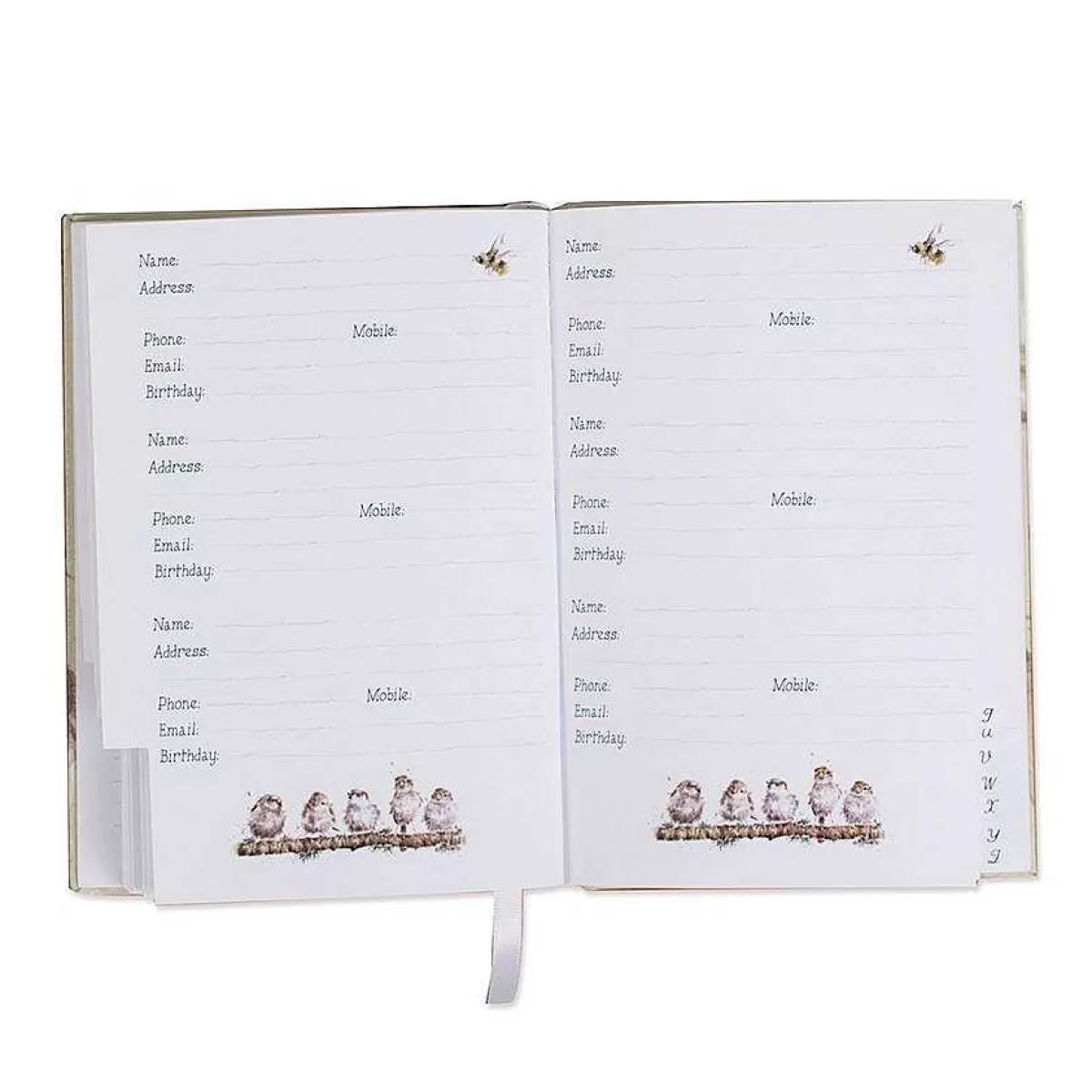 Address Books>Wrendale Designs Birds Of A Feather' Owl Address Book