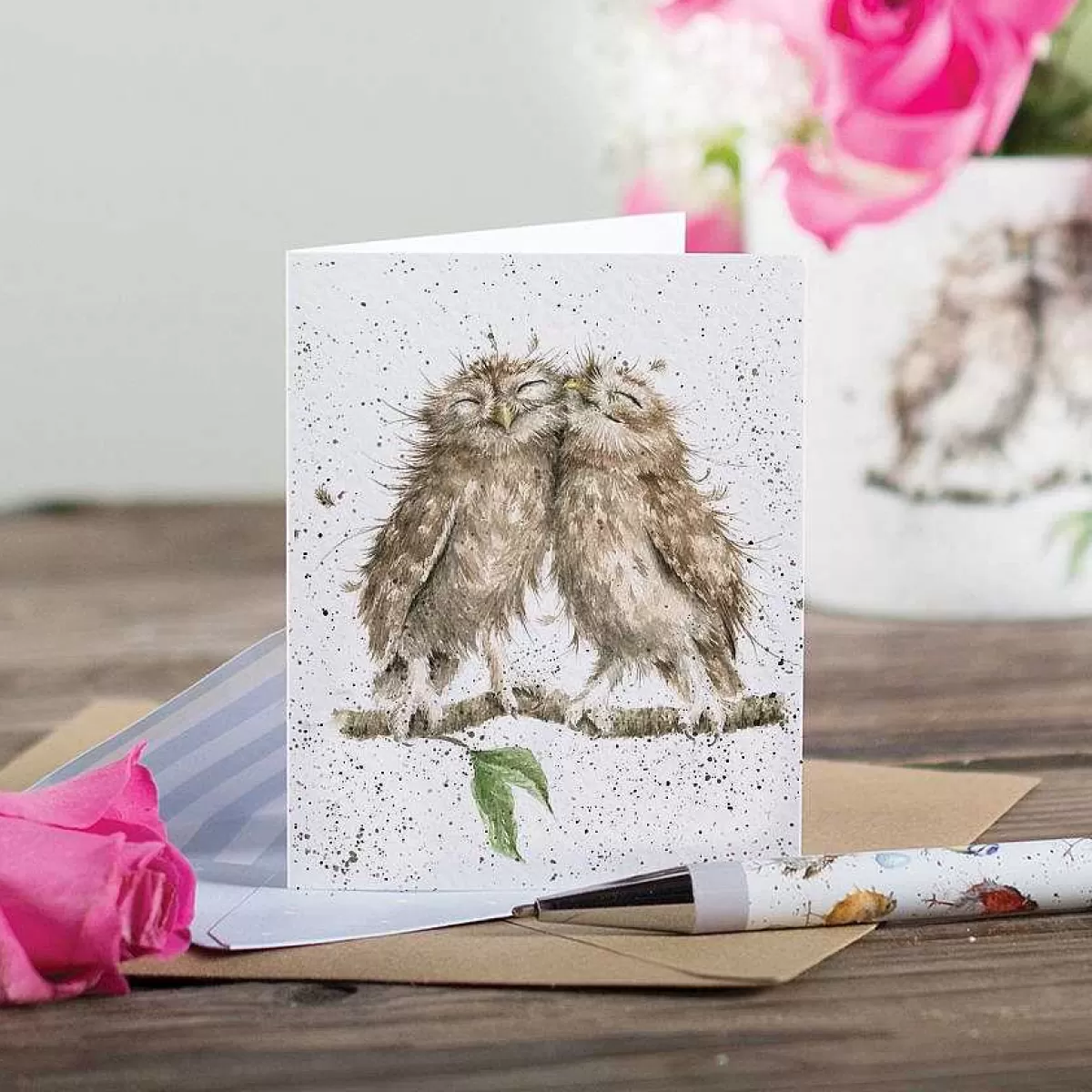 Gift Enclosure Cards>Wrendale Designs Birds Of A Feather' Owl Enclosure Card