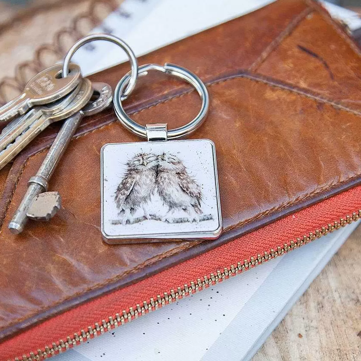 Keychains>Wrendale Designs Birds Of A Feather' Owl Keychain