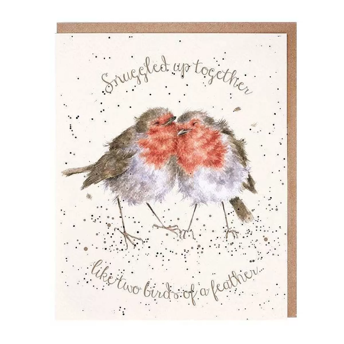 Single Christmas Cards>Wrendale Designs Birds Of A Feather' Robin Card