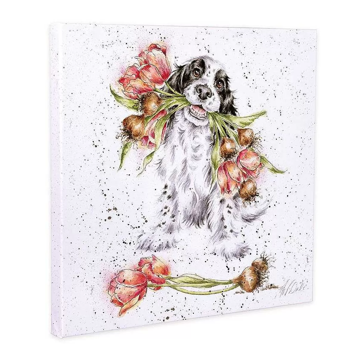 Canvas Prints>Wrendale Designs Blooming With Love' Spaniel Canvas