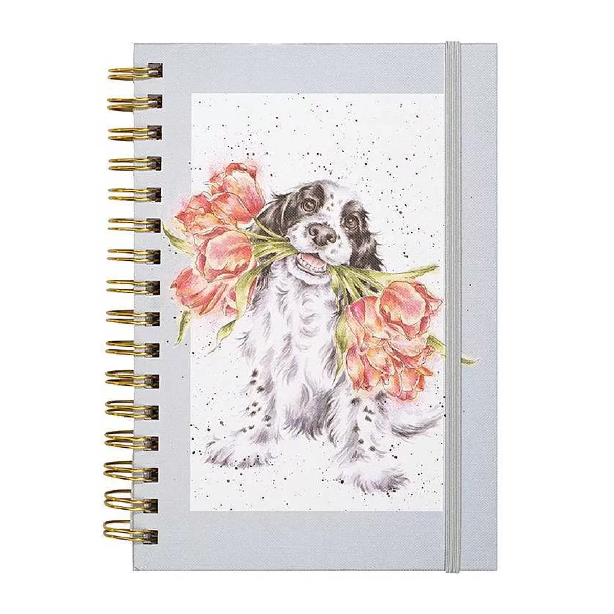 Notebooks & Journals>Wrendale Designs Blooming With Love' Spaniel Spiral Bound Journal