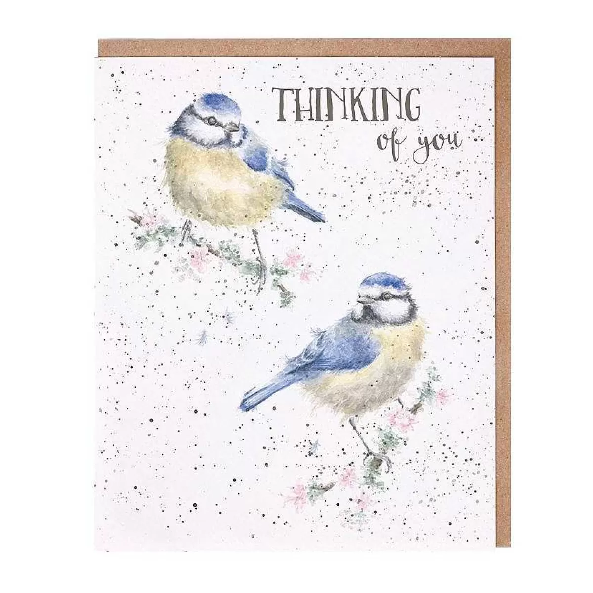 Thinking Of You>Wrendale Designs Blossom' Blue Tit Thinking Of You Card