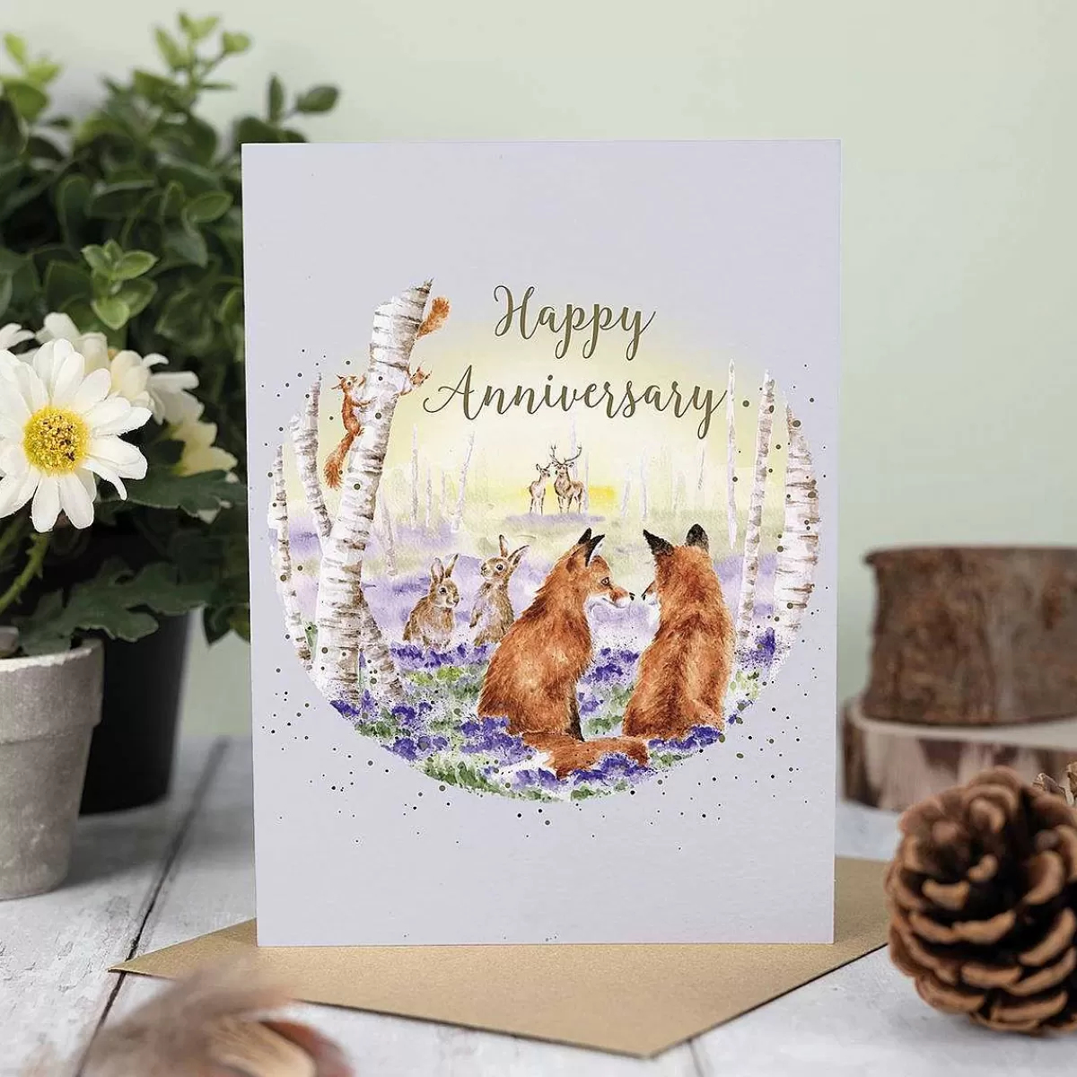 Anniversary>Wrendale Designs Bluebell Woods' Fox Anniversary Card