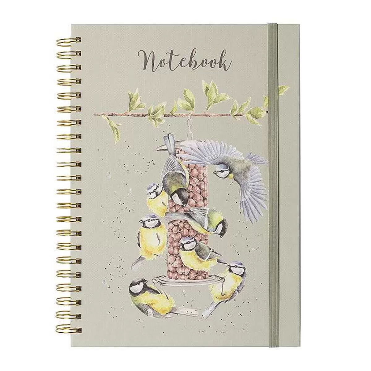 Notebooks & Journals>Wrendale Designs Bon Appetit!' Blue Tit Large Spiral Bound Journal