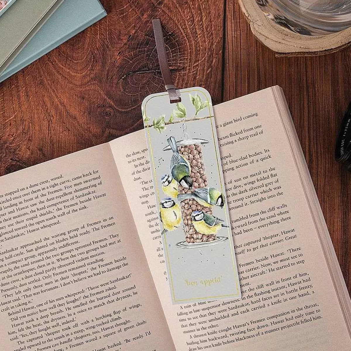 Bookmarks>Wrendale Designs Bon Appetit' Bluetit Bookmark