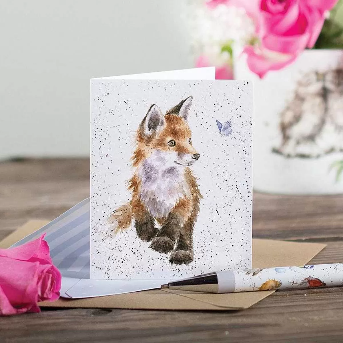 Gift Enclosure Cards>Wrendale Designs Born To Be Wild' Fox Enclosure Card