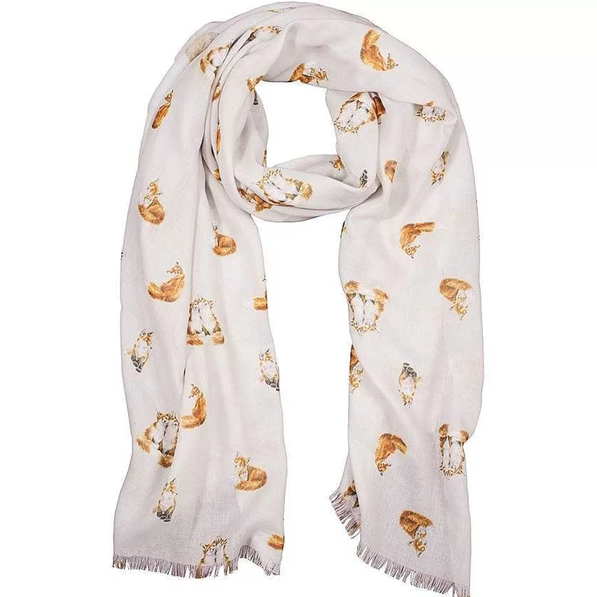 Scarves>Wrendale Designs Born To Be Wild' Fox Scarf