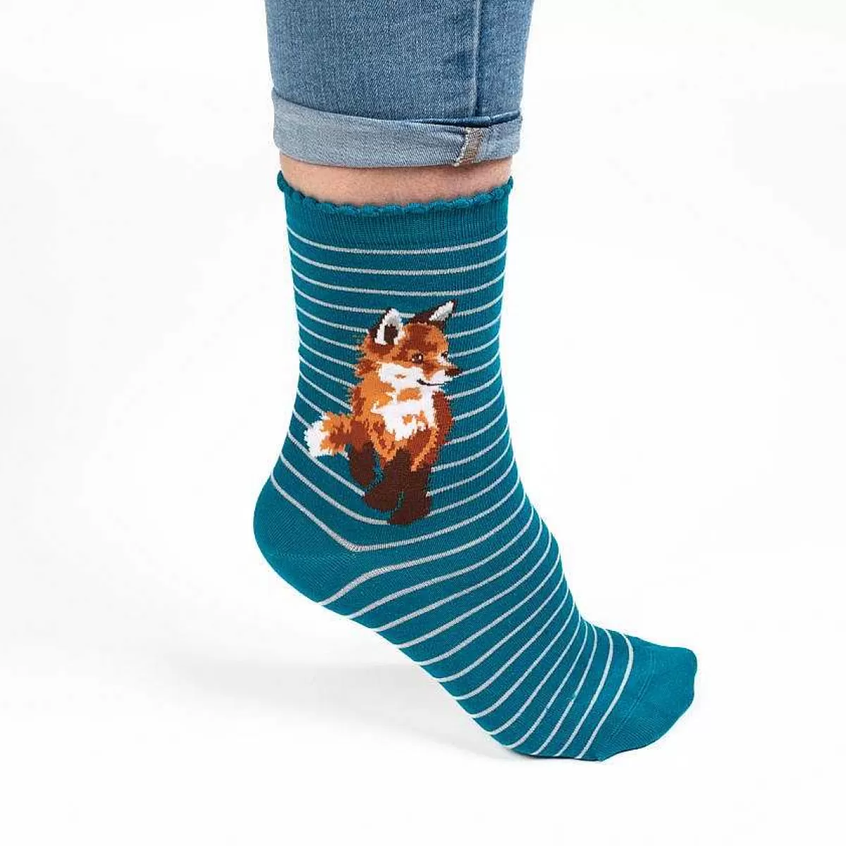 Socks>Wrendale Designs Born To Be Wild' Fox Socks