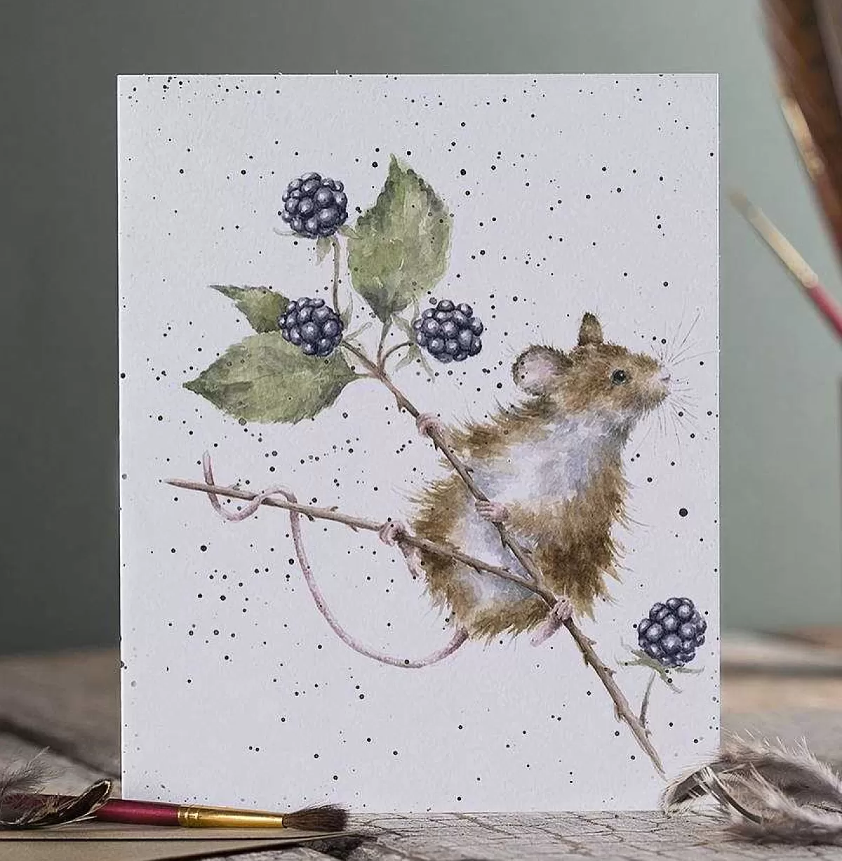 The Country Set>Wrendale Designs Brambles' Mouse Card