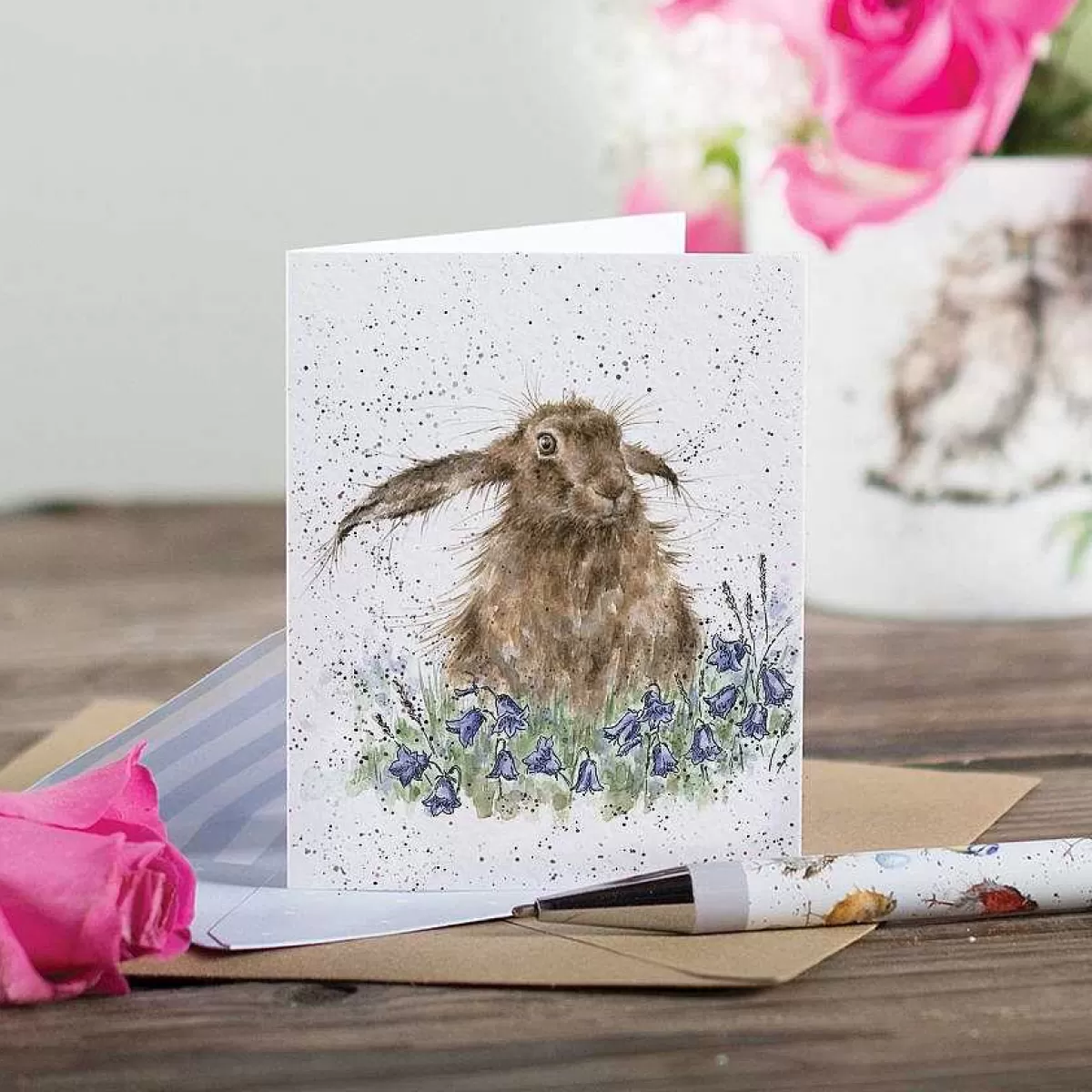 Gift Enclosure Cards>Wrendale Designs Bright Eyes' Hare Enclosure Card