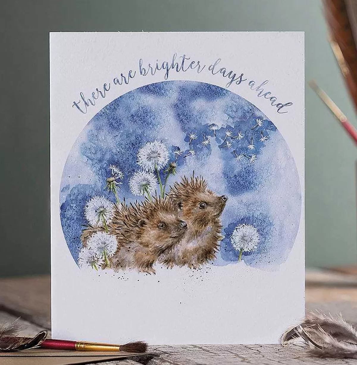 Thinking Of You>Wrendale Designs Brighter Days' Hedgehog Card