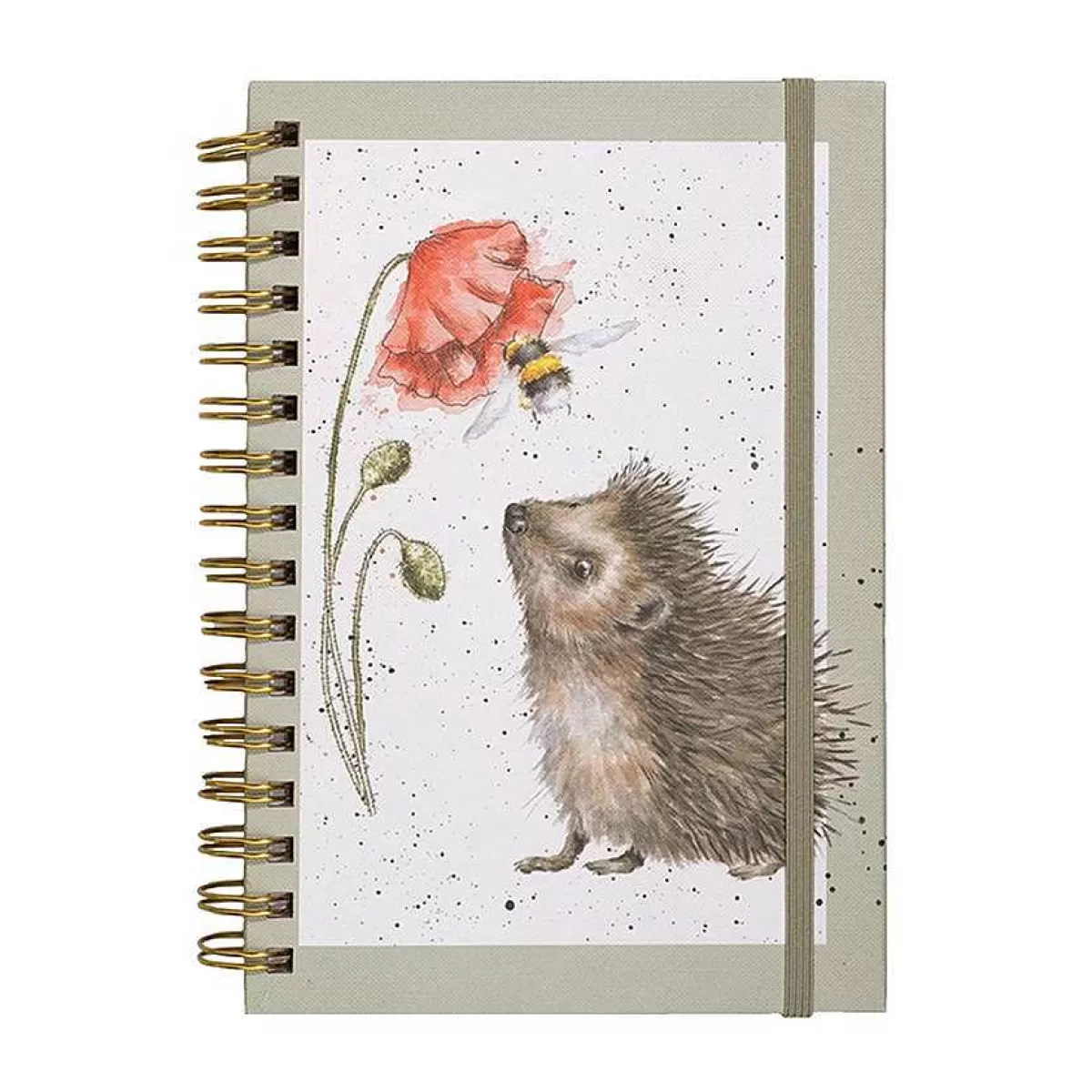 Notebooks & Journals>Wrendale Designs Busy As A Bee' Hedgehog Spiral Bound Journal