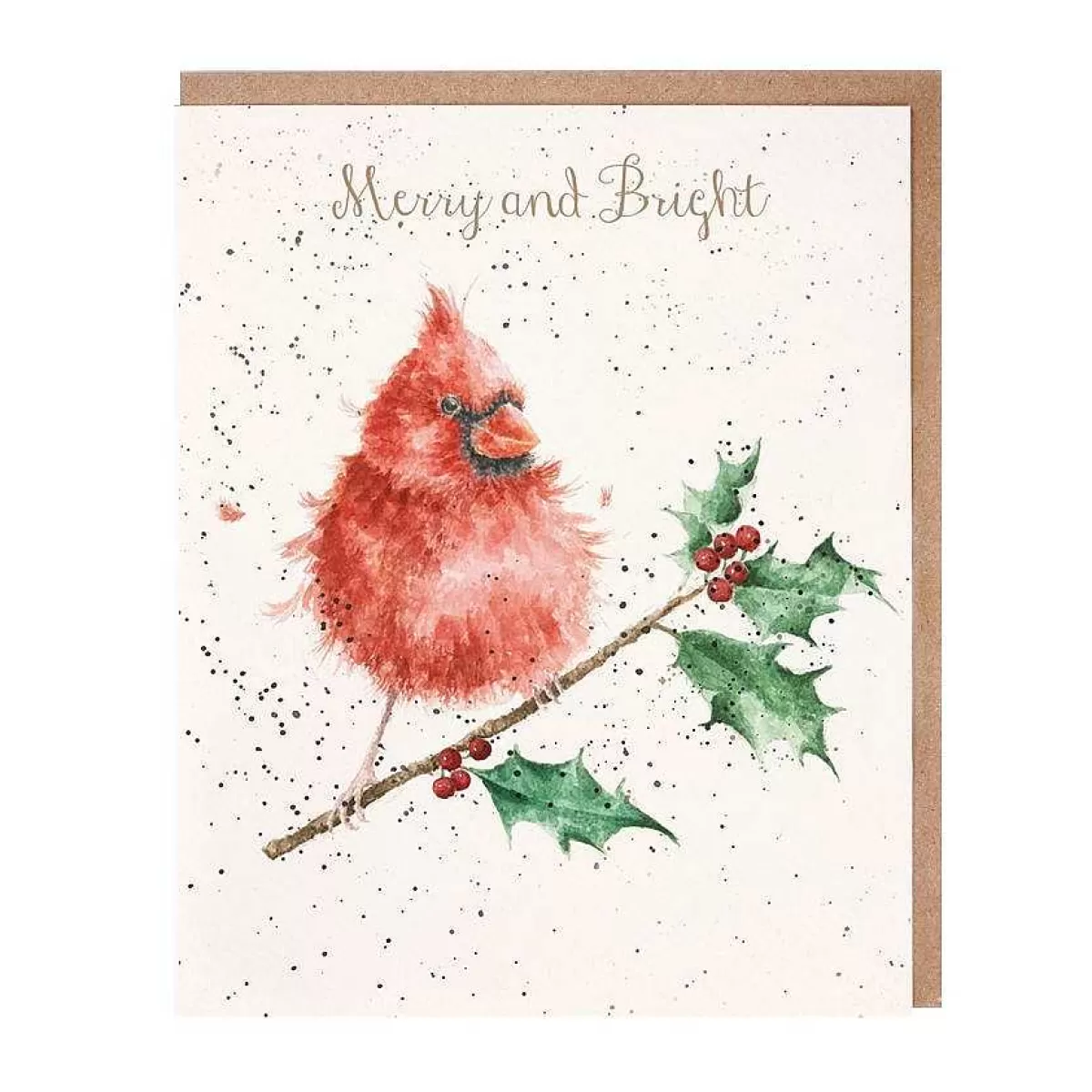 Single Christmas Cards>Wrendale Designs Cardinal Christmas' Cardinal Bird Card