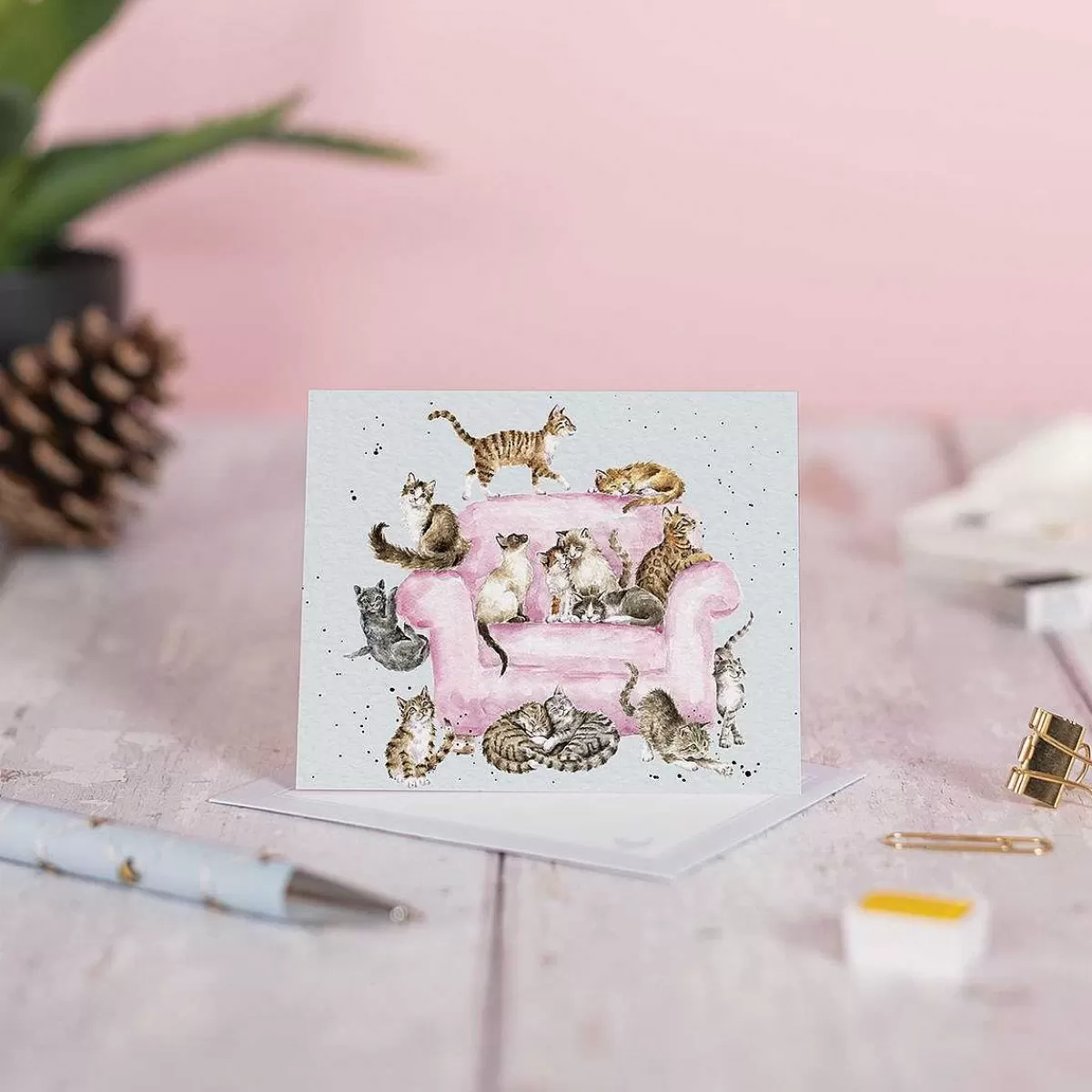 Gift Enclosure Cards>Wrendale Designs Cattitude' Cat Gift Enclosure Card