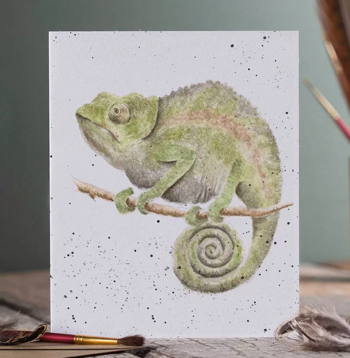 The Zoology Collection>Wrendale Designs Chameleon' Chameleon Card