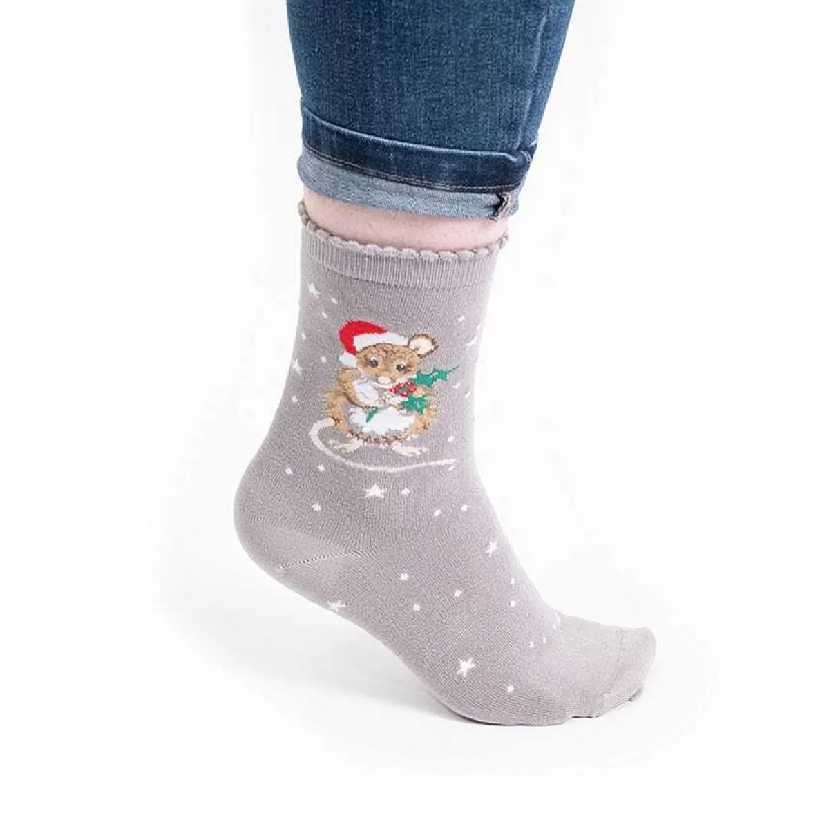 Socks>Wrendale Designs Christmouse' Mouse Socks