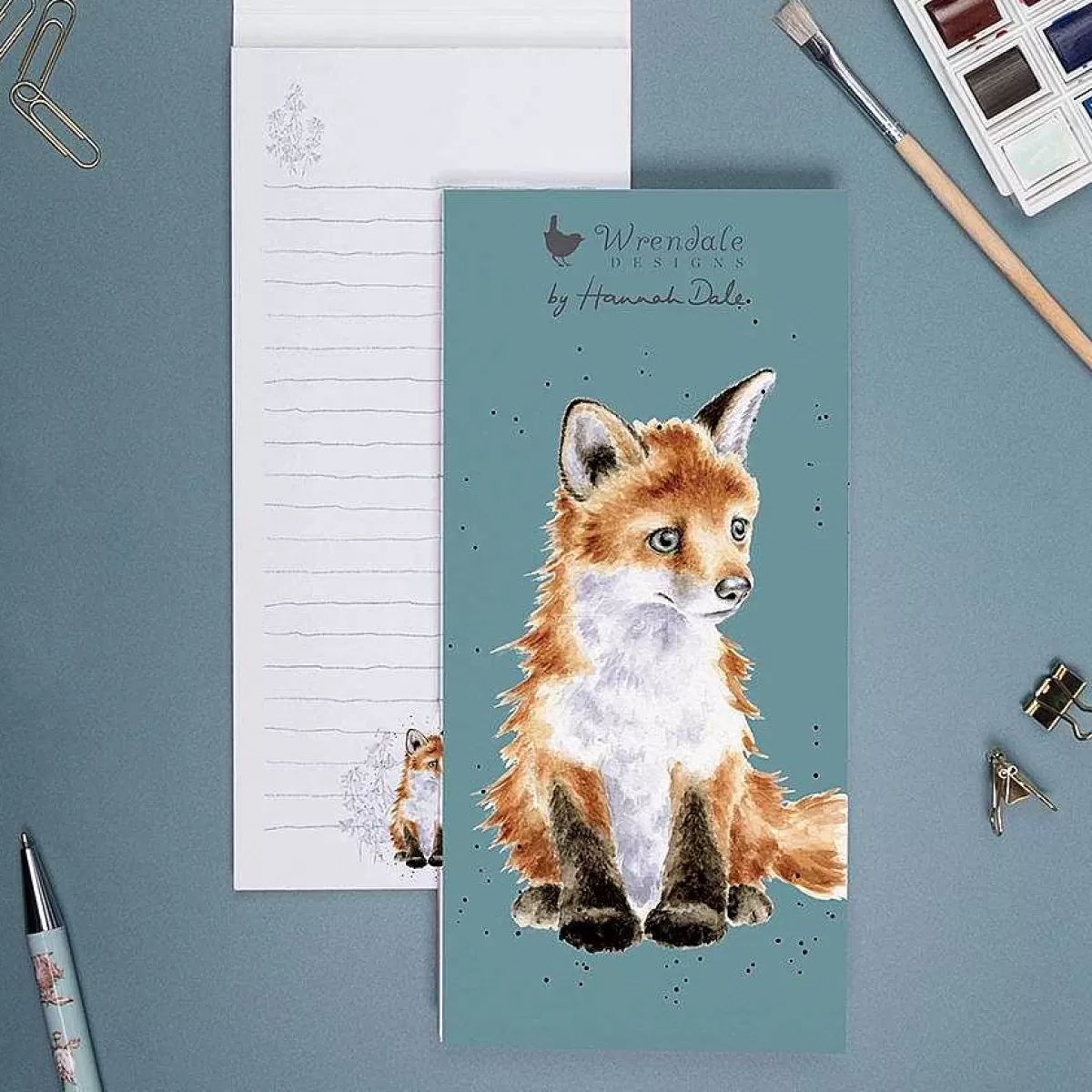 Magnetic Shopping Pads>Wrendale Designs Contemplation' Fox Shopping Pad