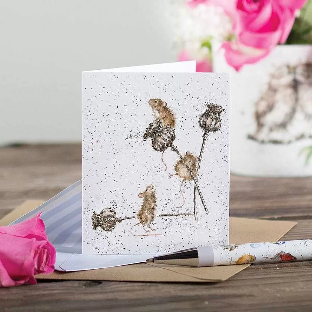 Gift Enclosure Cards>Wrendale Designs Country Mice' Mouse Enclosure Card