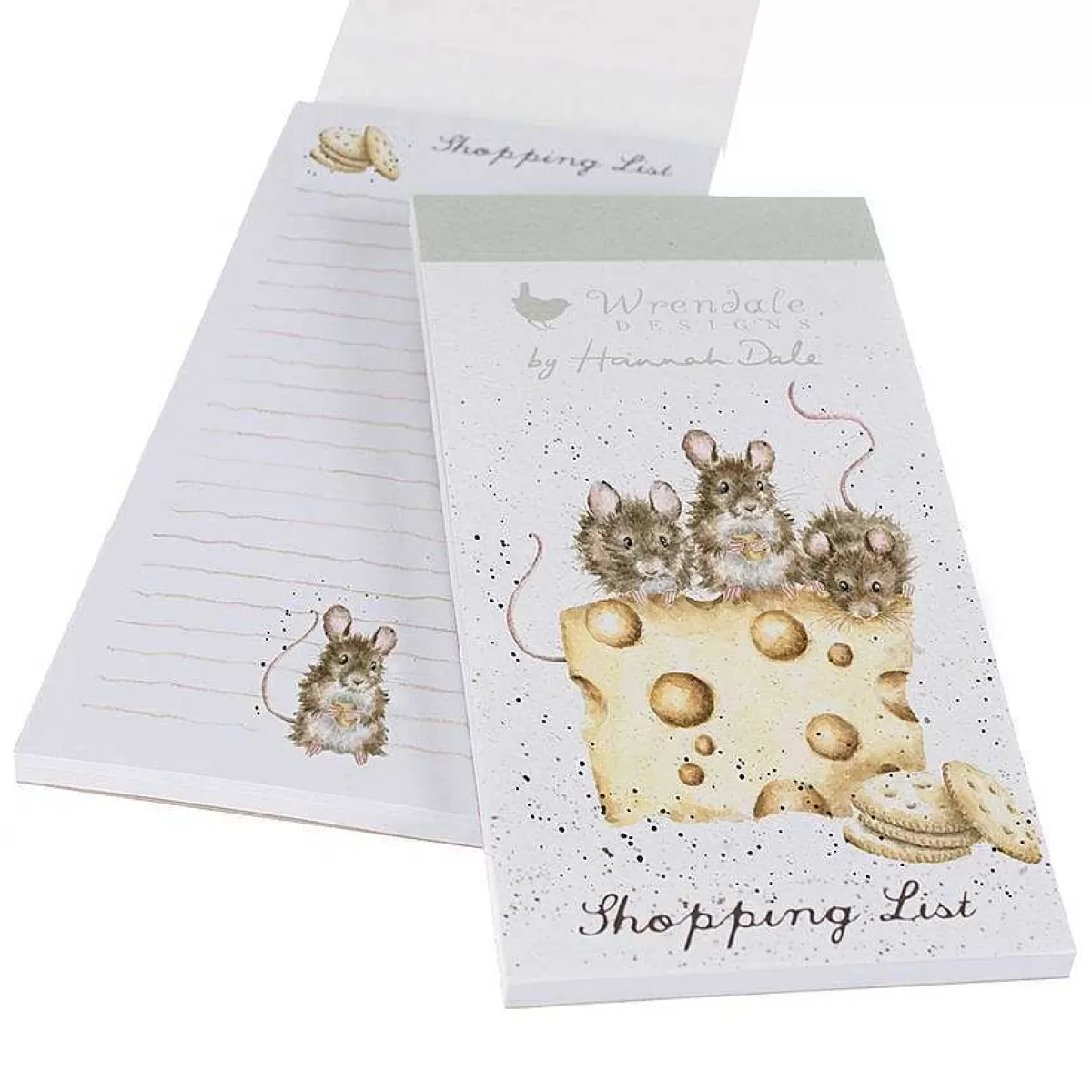 Magnetic Shopping Pads>Wrendale Designs Crackers About Cheese' Mouse Magnetic Shopping Pad