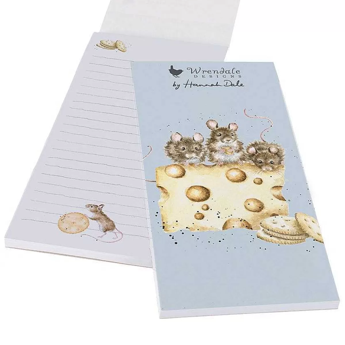 Magnetic Shopping Pads>Wrendale Designs Crackers About Cheese' Mouse Shopping Pad