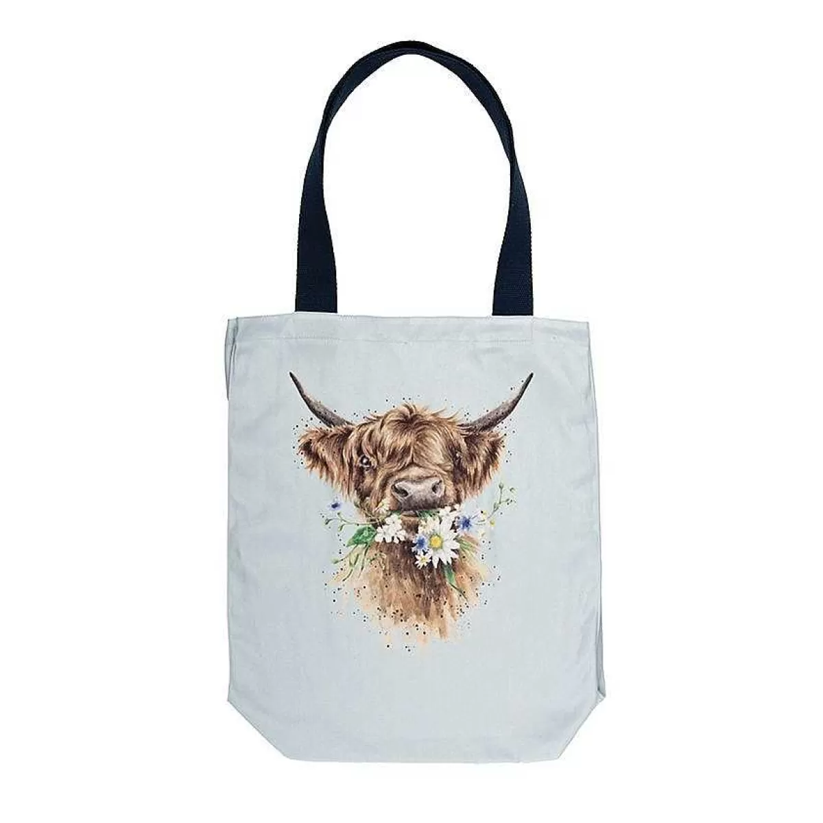 Canvas & Foldable Shopping Bags>Wrendale Designs Daisy Coo' Highland Cow Canvas Bag