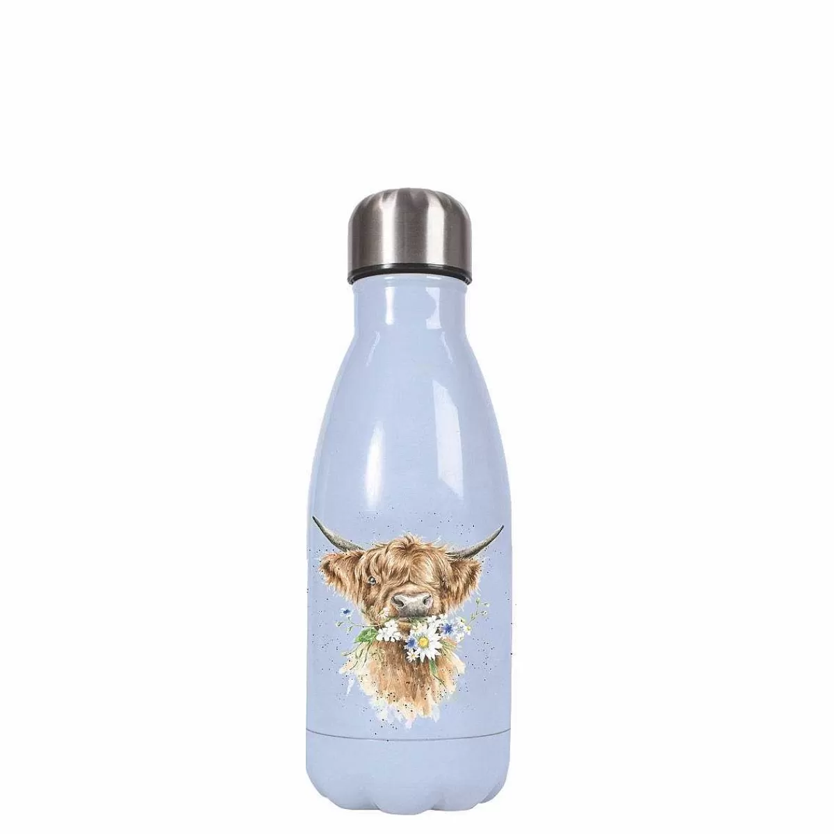 Water Bottles>Wrendale Designs Daisy Coo' Highland Cow Small Water Bottle