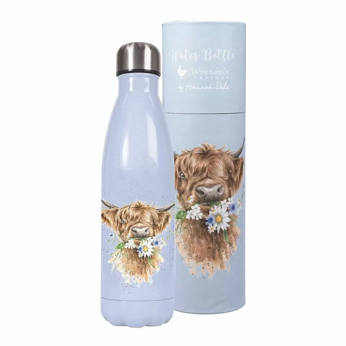 Water Bottles>Wrendale Designs Daisy Coo' Highland Cow Water Bottle