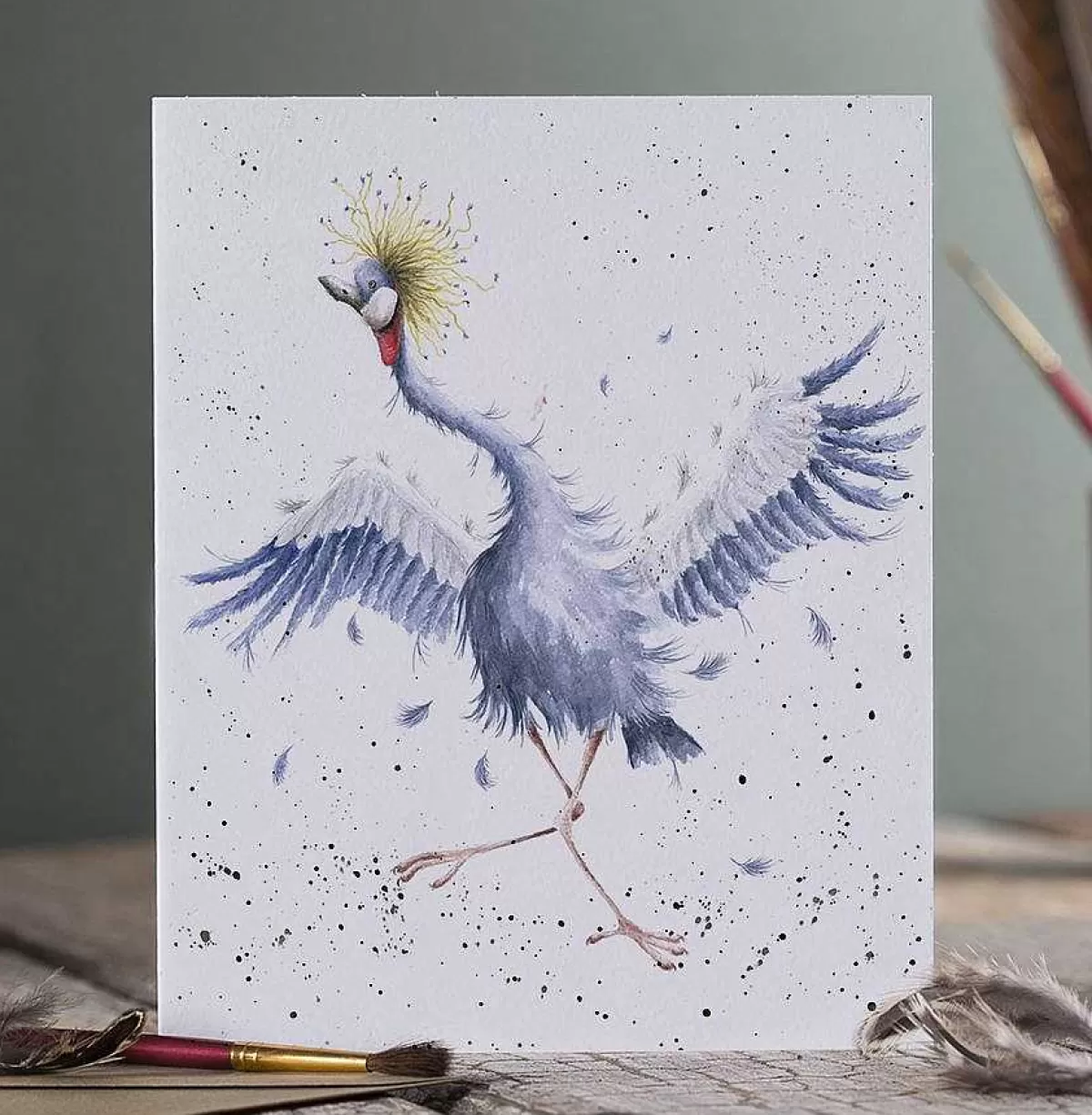 The Zoology Collection>Wrendale Designs Dancing Queen' Crane Card