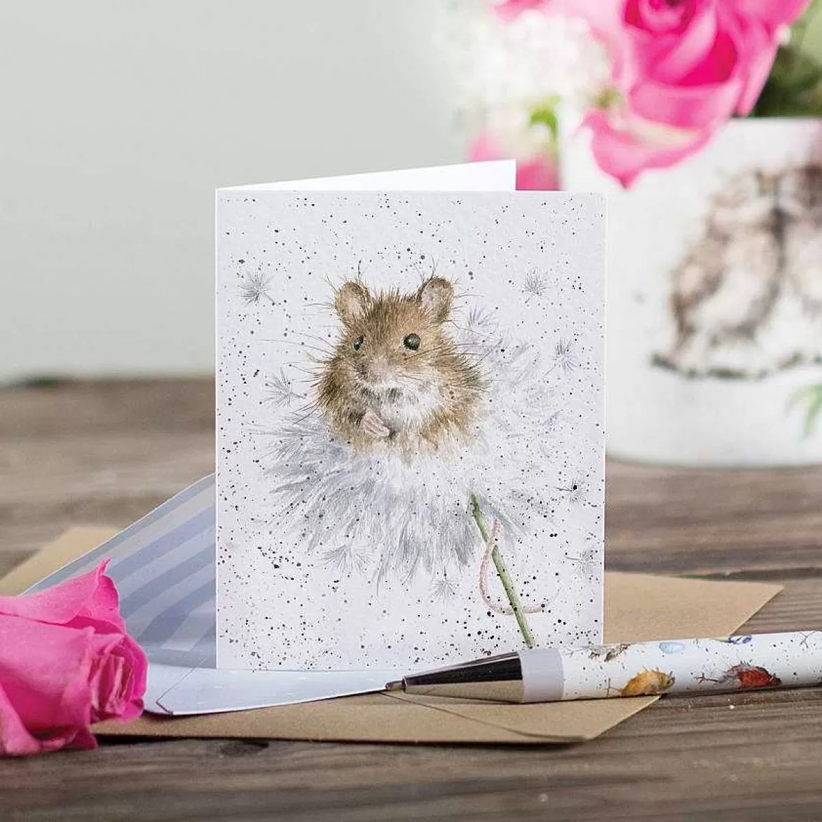 Gift Enclosure Cards>Wrendale Designs Dandelion' Mouse Enclosure Card