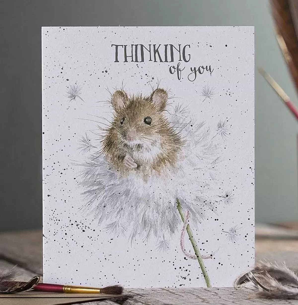 Thinking Of You>Wrendale Designs Dandelion' Mouse Thinking Of You Card