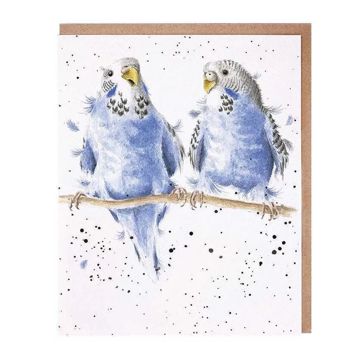 The Zoology Collection>Wrendale Designs Date Night' Budgie Card