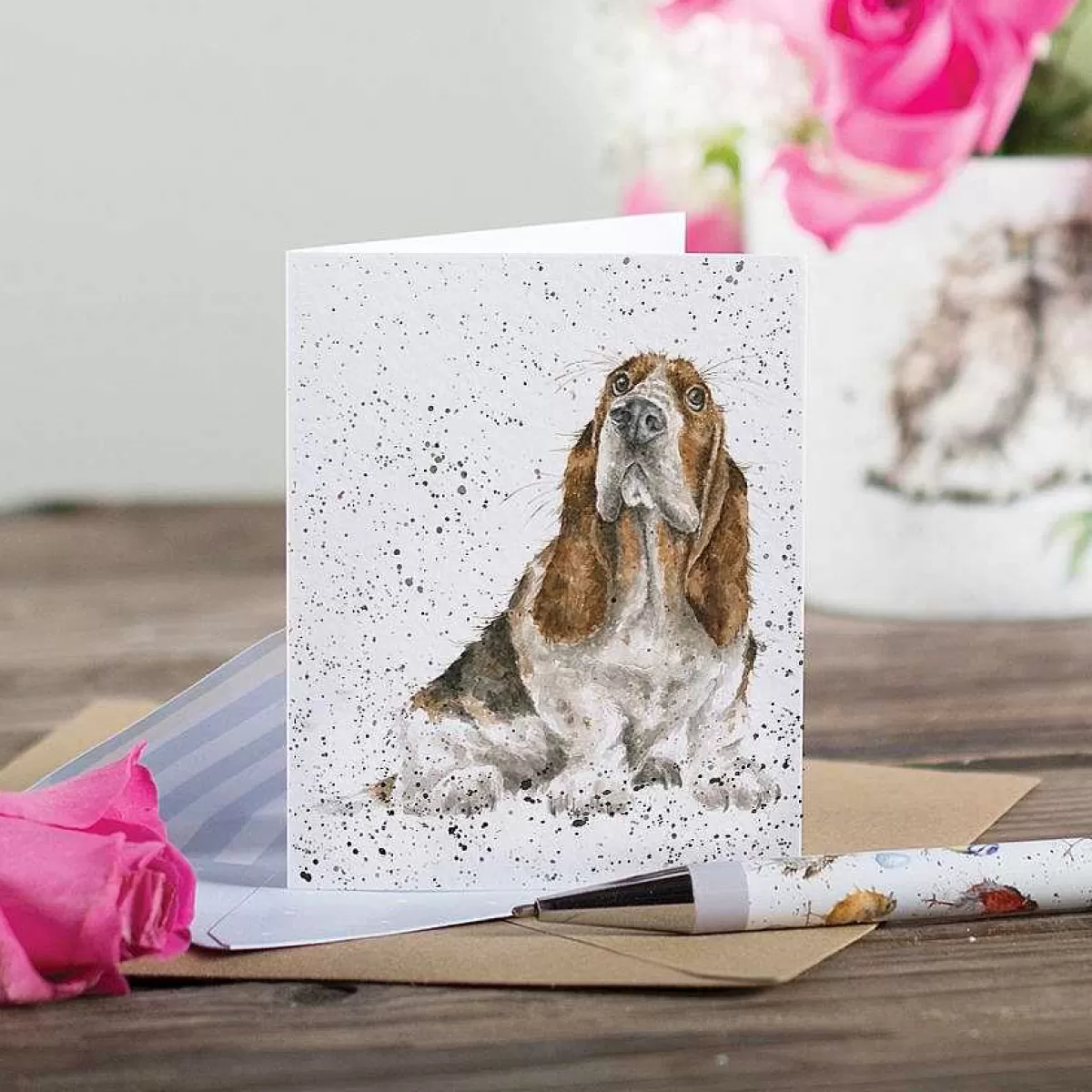 Gift Enclosure Cards>Wrendale Designs Did Someone Say Cake?' Basset Hound Enclosure Card