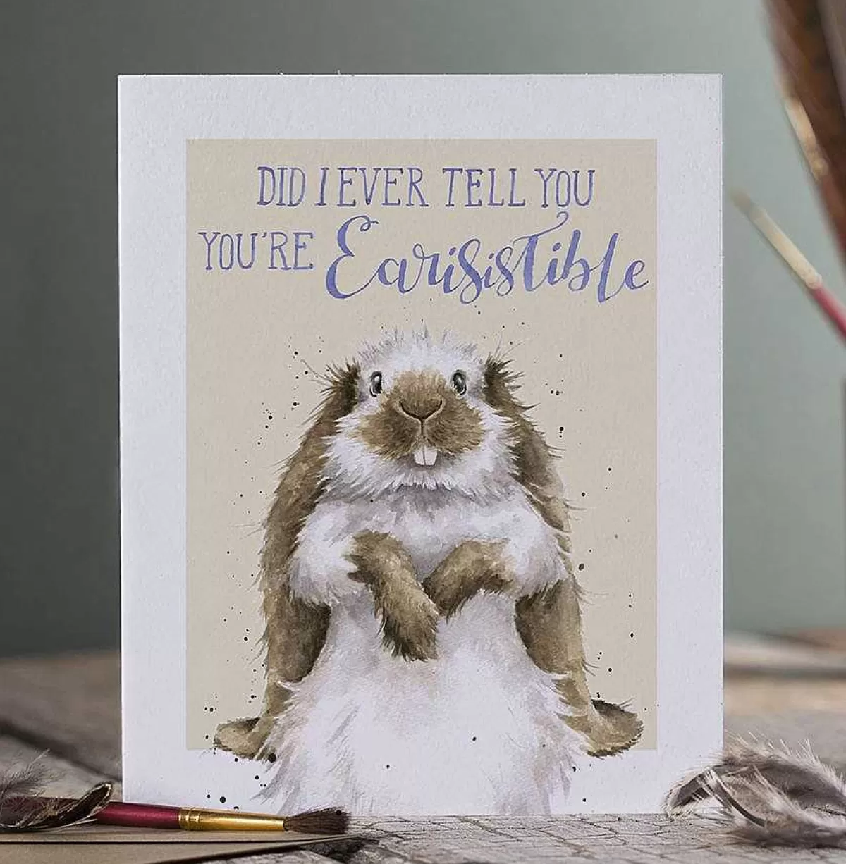 Anniversary>Wrendale Designs Earisistible' Rabbit Card