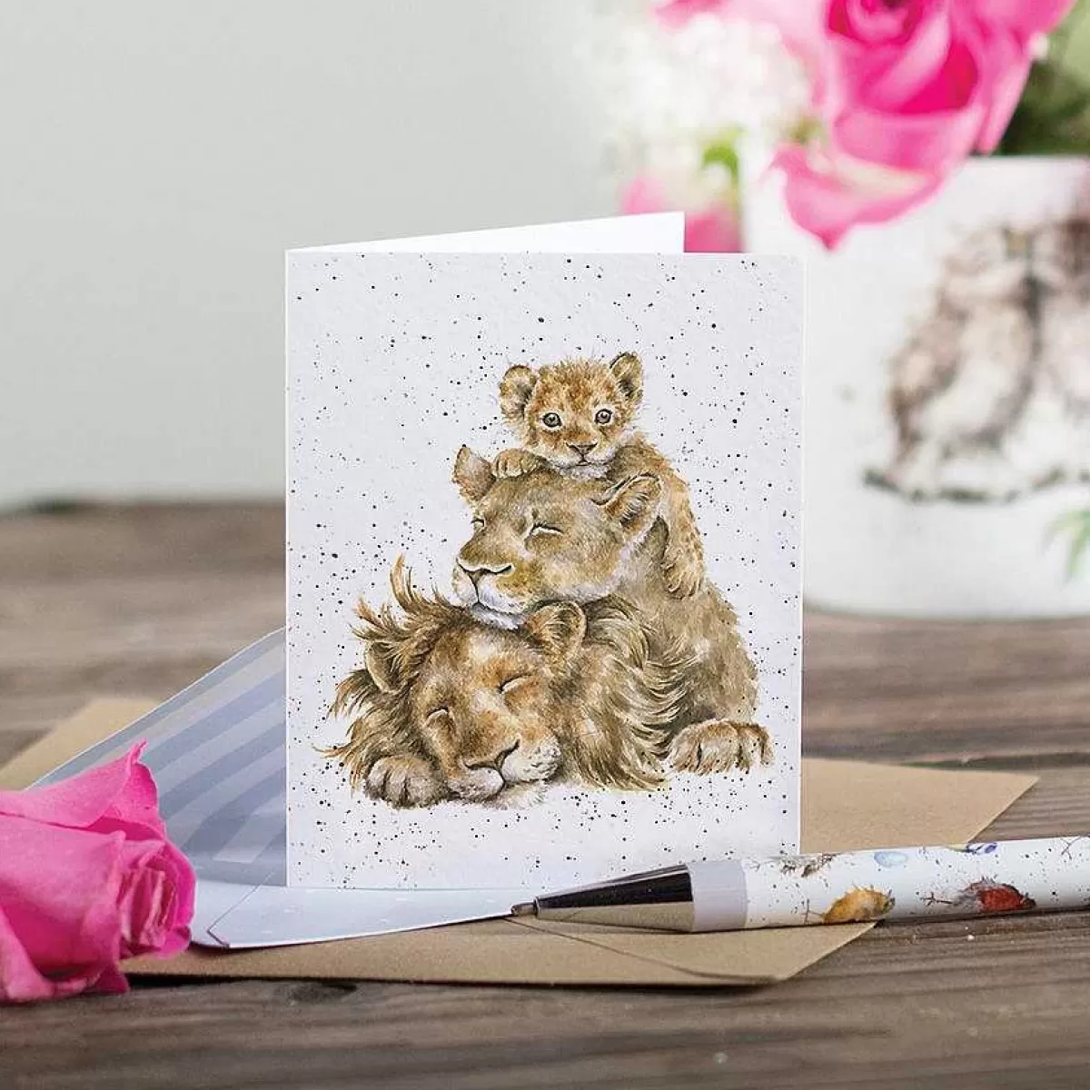 Gift Enclosure Cards>Wrendale Designs Family Pride' Lion Enclosure Card